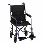 Steel Transport Chair 319B 19 inchBlue wag-Steel Transport Chair 319B 19 inchBlue