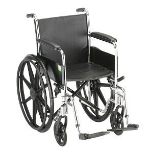 Nova Wheelchair Fixed Arm and S/A Footrests, 18 inch