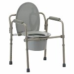 Nova Folding Commode with Elongated Seat