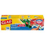 Glad 2-In-1 Zipper Clear BagsGallon