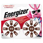 Energizer EZTurn & Lock Hearing Aid Battery, Size 312
