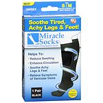 Miracle Socks Anti-Fatigue Compression Socks, Unisex, Small/Medium, Black