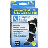 Miracle Socks Anti-Fatigue Compression Socks Size L/XLLarge/X Large Black