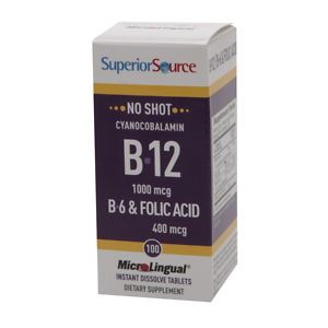 Superior Source No Shot B6/B12/Folic Acid , Disolve Tablets