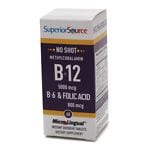 Superior Source No Shot Methyl B12 5000 mcg/B6/Folic Acid 800mcg, Disolve Tablets