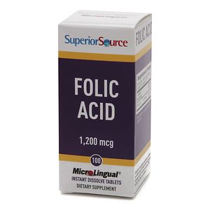 Superior Source Folic Acid 1200mcg Extra Strength, Dissolve Tablets image