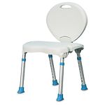 AquaSense Folding Bath Chair with with Non-Slip Seat and Backrest, White
