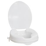 Raised Toilet Seat with Lid, White, 2 InchWhite wag-Raised Toilet Seat with Lid, White, 2 InchWhite