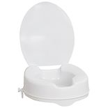 Raised Toilet Seat with Lid, White, 4 InchWhite wag-Raised Toilet Seat with Lid, White, 4 InchWhite