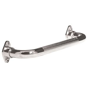 AquaSense Knurled Chrome Grab Rail with Rotating Flange 32 in / 81.3 cm image