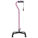 Adjustable Quad Cane For Right or Left Hand Use Large BaseRose wag-Adjustable Quad Cane For Right or Left Hand Use Large BaseRose