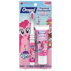 Orajel Toddler My Little Pony Training Toothpaste with Toothbrush, Pinky Fruity