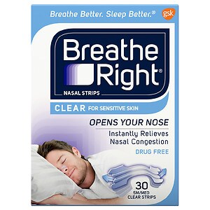 Breathe Right Nasal Strips, Small/Medium, Clear