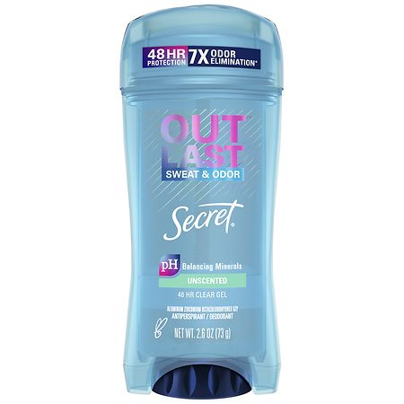 secret deodorant outlast antiperspirant unscented gel clear clean odor sweat completely upcitemdb powder drugstore walgreens scent ooh stick solid protecting