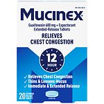 Mucinex Expectorant 600mg Guifenesin Extended-Release Bi-Layer Tablets