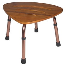 Bathroom Stool on Adjustable Height Teak Bath Bench Stool  Triangular   Walgreens