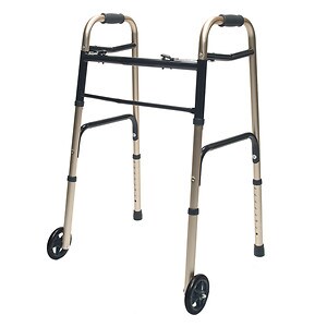 Lumex ColorSelect Adult Walker with Wheels Gold image