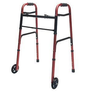Lumex ColorSelect Adult Walker with Wheels Red image