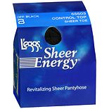 L'eggs Sheer Energy Revitalizing Control Top Sheer ToeB Off Black
