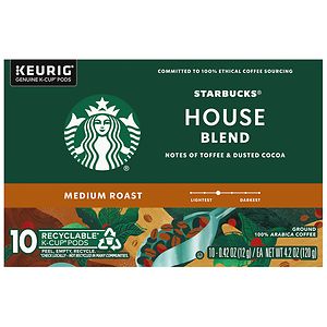 Starbucks Coffee Medium Roast Ground Coffee K-Cups House Blend image
