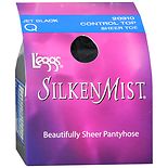 L'eggs Silken Mist Control Top Sheer ToeQ Jet Black