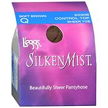 L'eggs Silken Mist Control Top Sheer ToeQ Soft Brown