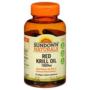 Sundown Naturals Krill Oil 1000 mg Dietary Supplement Softgels Triple Strength image