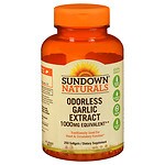 Sundown Naturals Odorless Garlic 1000mg, Softgels