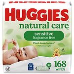 Huggies Natural Care Baby Wipes, 3 Soft Packs, Fragrance Free