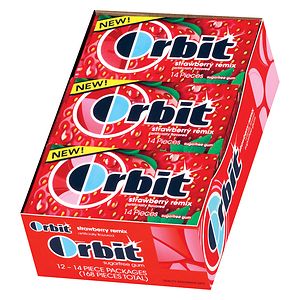  Orbit Sugar Free Gum Strawberry Remix 