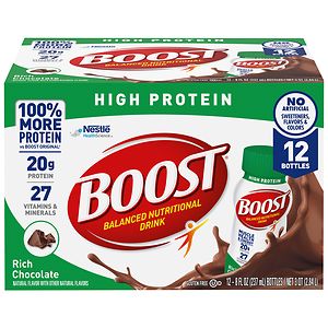  Boost High Protein Complete Nutritional Drink, Bottles Rich Chocolate 