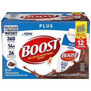 Boost Plus Complete Nutritional Drink 12 Pack Rich Chocolate image
