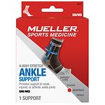 Mueller Sport Care 4-Way Stretch Ankle Support, Small/Medium