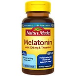 Nature Made Melatonin + 200 mg L-Theanine Dietary Supplement Liquid Softgels