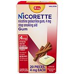 Nicorette 4 mg Nicotine Gum Pocket Pack, Cinnamon Surge