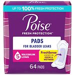 Poise Pads, Maximum Absorbency, Long Length