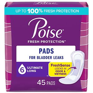 Poise Pads, Ultimate Absorbency, Absorption Supreme Long Length