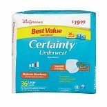 Walgreens Certainty Unisex Underwear Moderate product image