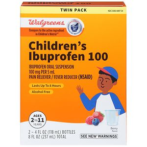 Walgreens Children's Ibuprofen 100 Oral Suspension 2 Pack Berry image