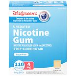 Walgreens Nicotine Gum, 4mg Original product image