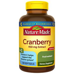  Nature Made Super Strength Cranberry 450mg Extract, Softgels 