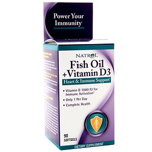 Natrol Fish Oil + Vitamin D3 Dietary Supplement Softgels image