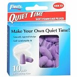 Flents Quiet Time Soft Foam Ear Plugs with Carrying Case NRR 33