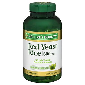  Nature's Bounty Red Yeast Rice 600 mg Dietary Supplement Capsules 