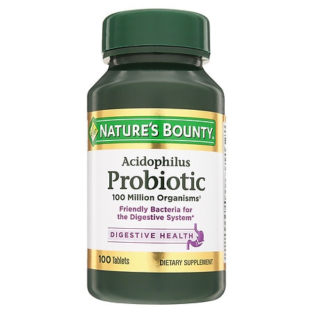 Nature39;s Bounty Probiotic Acidophilus Dietary Supplement Tablets 