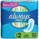 Always Maxi Pads without Wings Unscented,Long Super product image