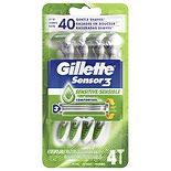 Gillette Sensor 3 Disposable Razors, Sensitive product image
