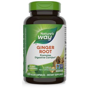 Nature's Way Ginger Root 550 mg Dietary Supplement Capsules image