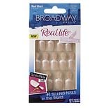 Real Life Glue-On Nail Kit Real Short LengthPeach AnyWear wag-Real Life Glue-On Nail Kit Real Short LengthPeach AnyWear