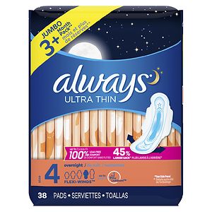 Always Ultra Thin with Flexi-Wings Overnight